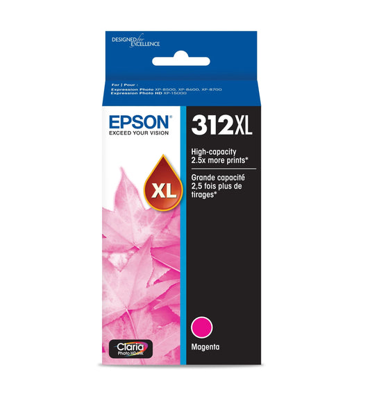 Original Epson 312XL High-Yield Magenta Ink Cartridge