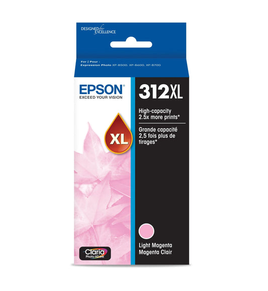 Original Epson 312XL High-Yield Light Magenta Ink Cartridge
