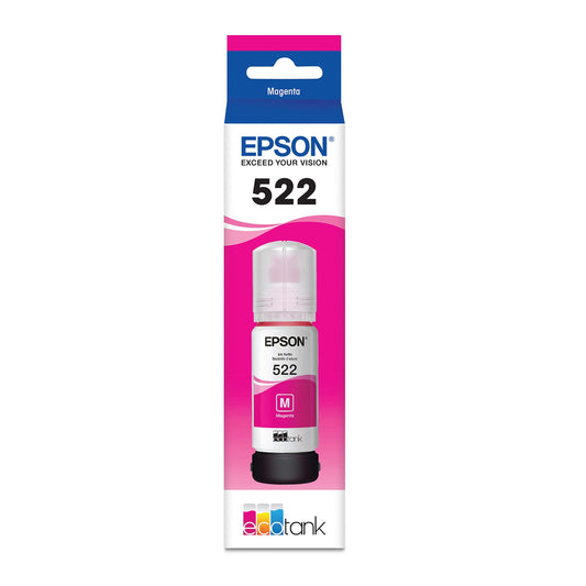 Original Epson 522 High-Yield Magenta Ink Cartridge, T522320