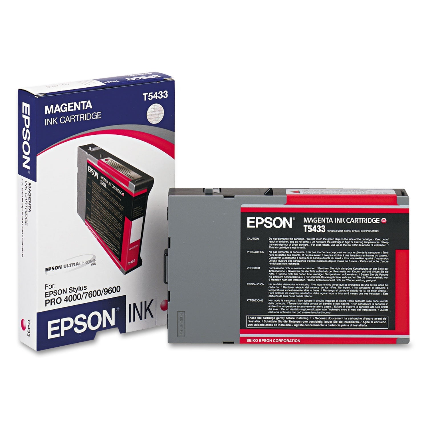 Epson T543 110ml Standard-Yield Magenta Ink Cartridge, T543300