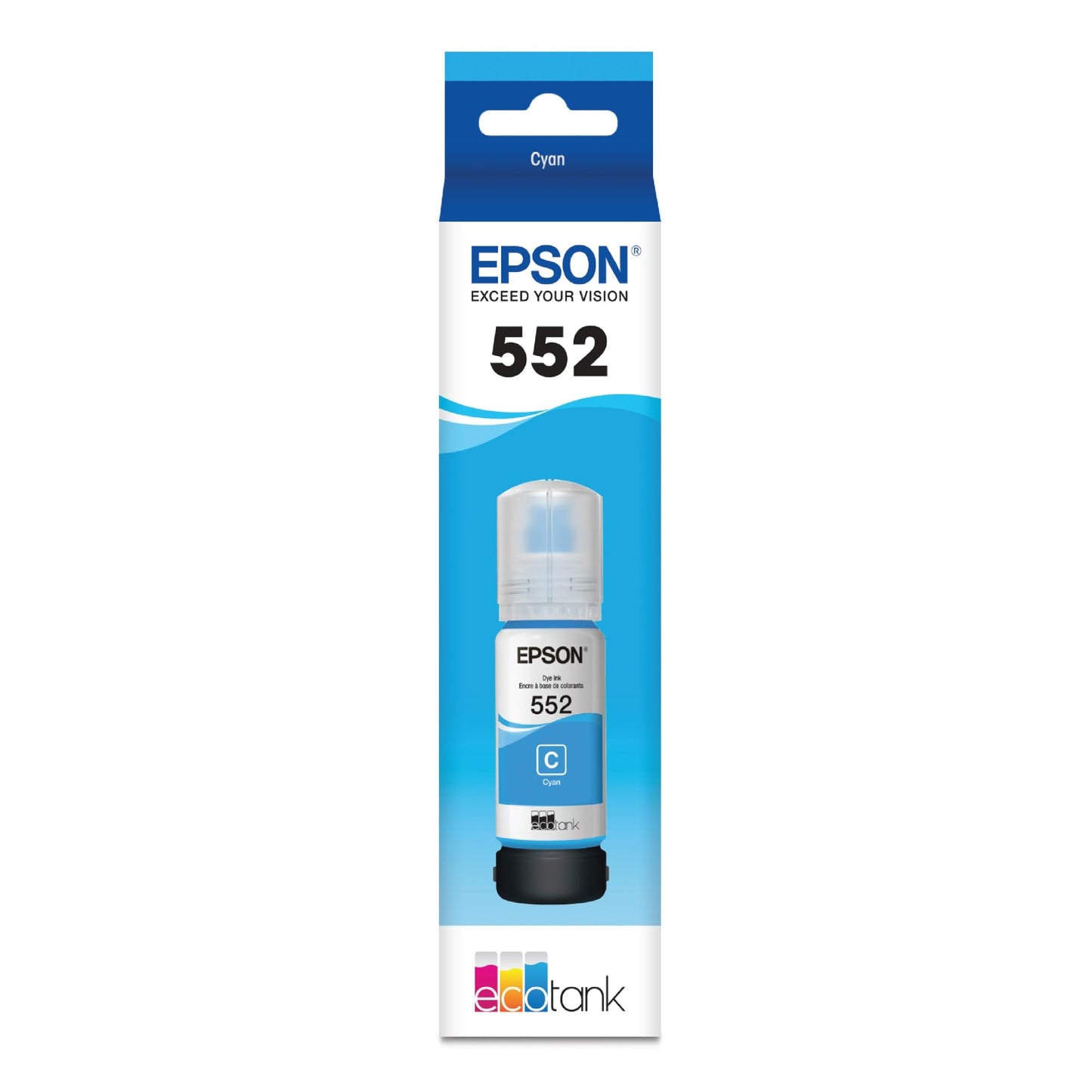 Epson (552) Ultra High-Yield Cyan Ink Bottle, T552220-S