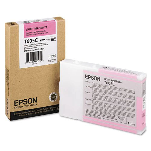 Genuine Epson T605C 110ml UltraChrome Light Magenta Ink Cartridge