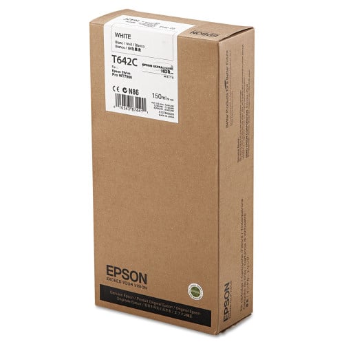 Original Epson 150ml White UltraChrome HDR Inkjet Cartridge