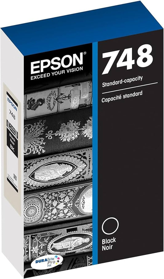 Genuine Epson 748 Standard-Yield Black DURABrite Pro Ink Cartridge