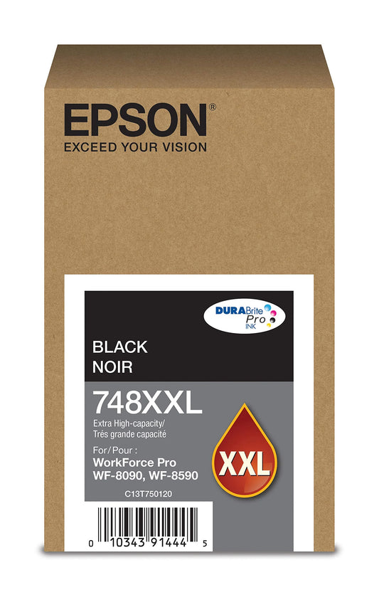 Epson 748XXL DURABrite Pro Extra High-Yield Black Ink Cartridge