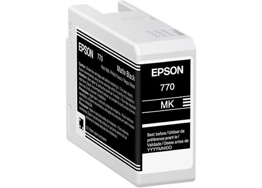 Original Epson 770 Standard Yield Matte Black Ink Cartridge