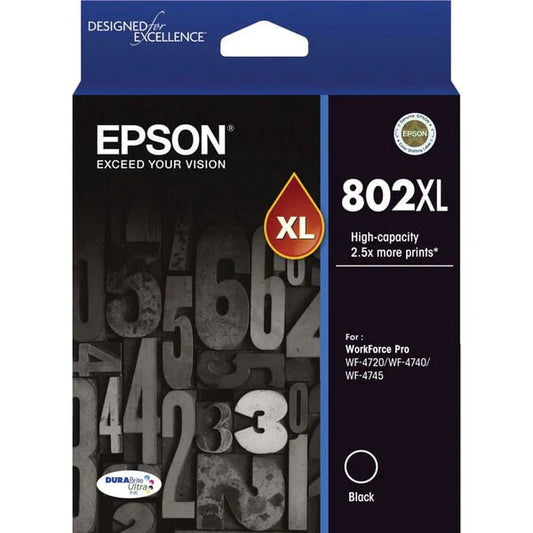 Original Epson T802XL High Yield Black Ink Cartridge