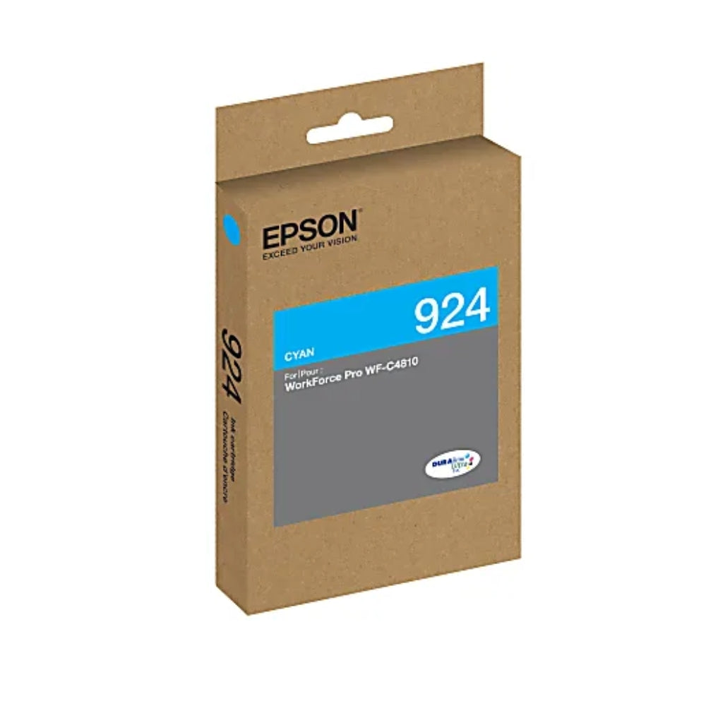 New, Pre-Owned, Original Epson T924 Standard Yield Cyan Ink Cartridge, T924220