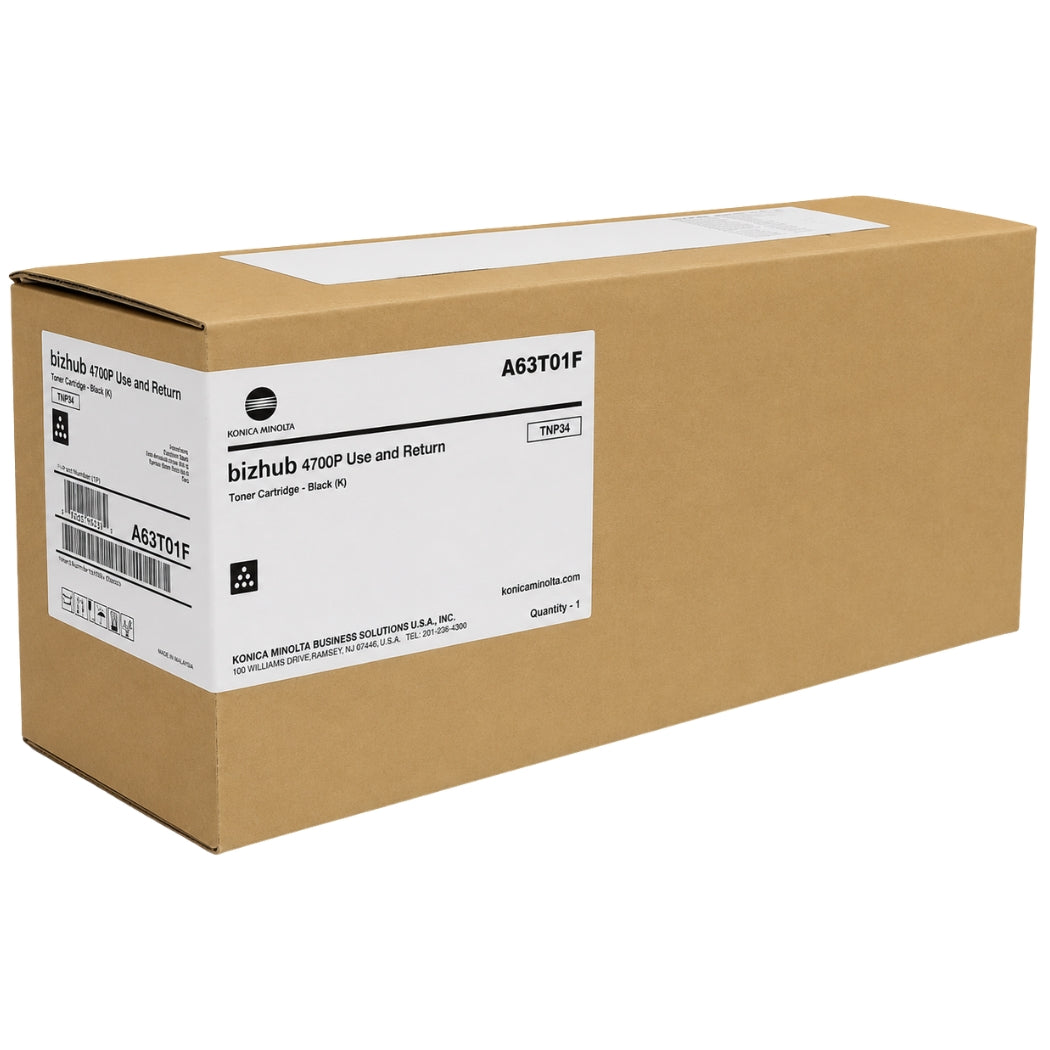 New, Pre-Owned - Konica TNP34 (A63TO1F) Black Toner Cartridge - Return Program