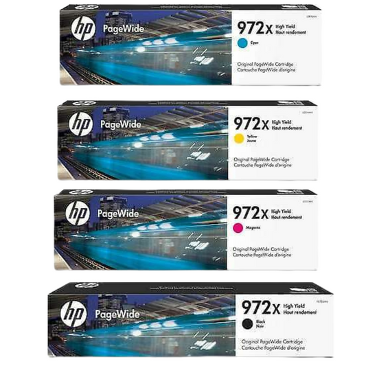 Original HP 972X Black, Cyan, Magenta and Yellow Ink Cartridge