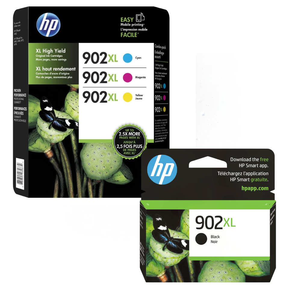 Original HP 902XL Black, Cyan, Magenta & Yellow Ink Cartridge