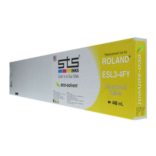 New, Pre-Owned - Roland Eco-Sol Max ESL3-4YE Solvent Ink Cartridge 440ml Yellow