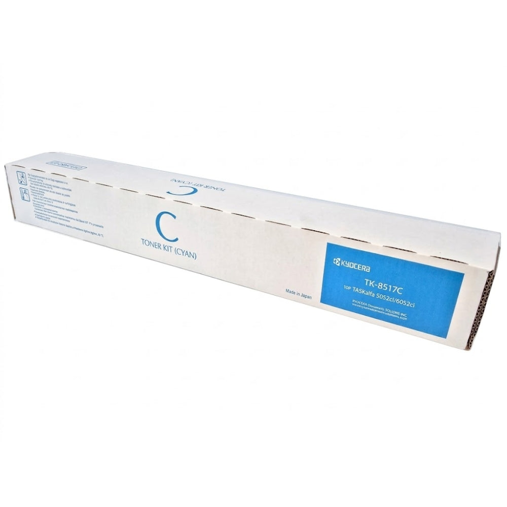 Original Kyocera TK-8517C Standard Yield Cyan Toner Cartridge, 1T02NDCUS0