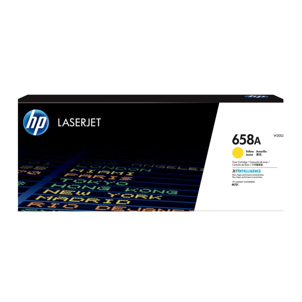 New, Pre-Owned, Original HP 658A Standard Yield Yellow Toner Cartridge, W2002A