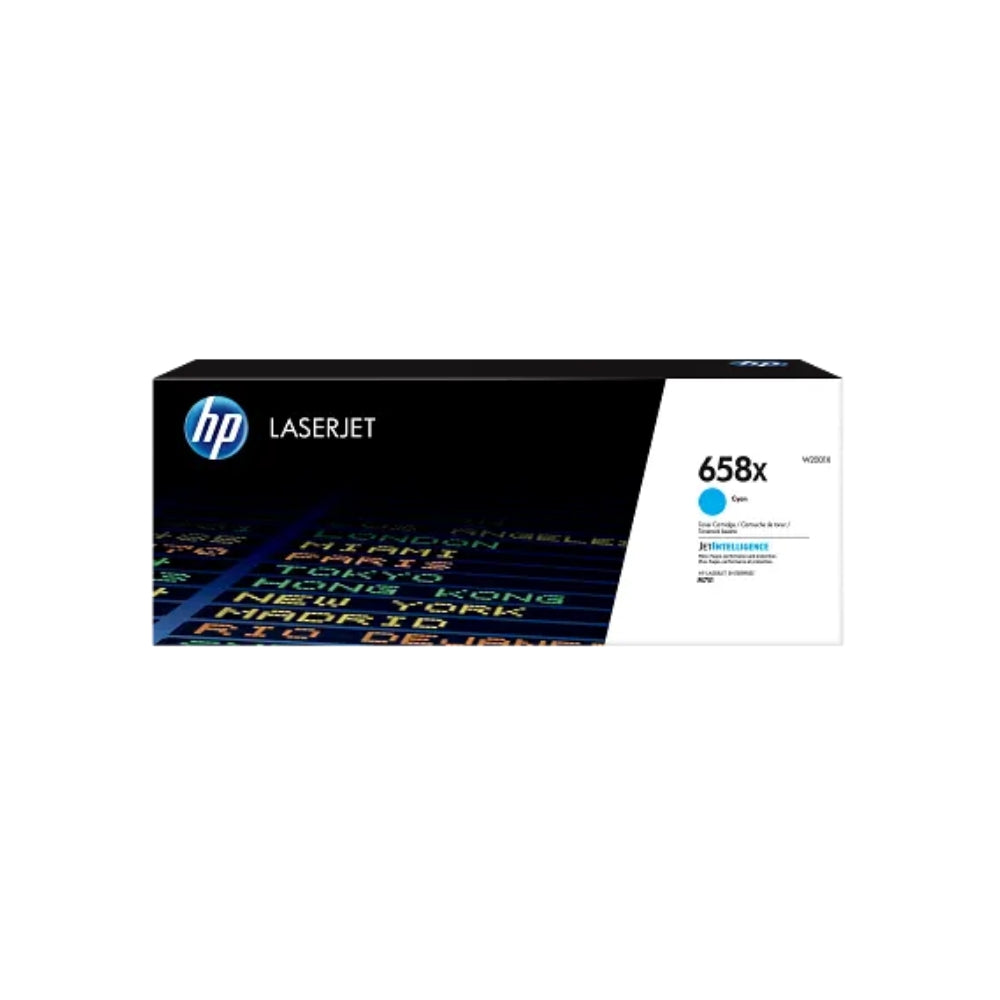 New, Pre-Owned, Original HP 658X High-Yield Cyan Toner Cartridge, W2007X