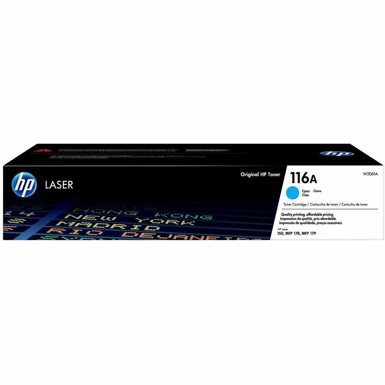 New, Pre-Owned, Original HP 116A Standard Yield Cyan Toner Cartridge, W2061A