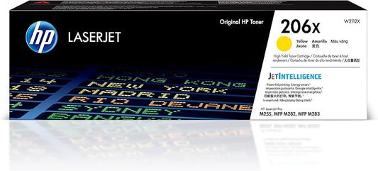 Genuine HP 206X High-Yield Yellow Laser Toner Cartridge