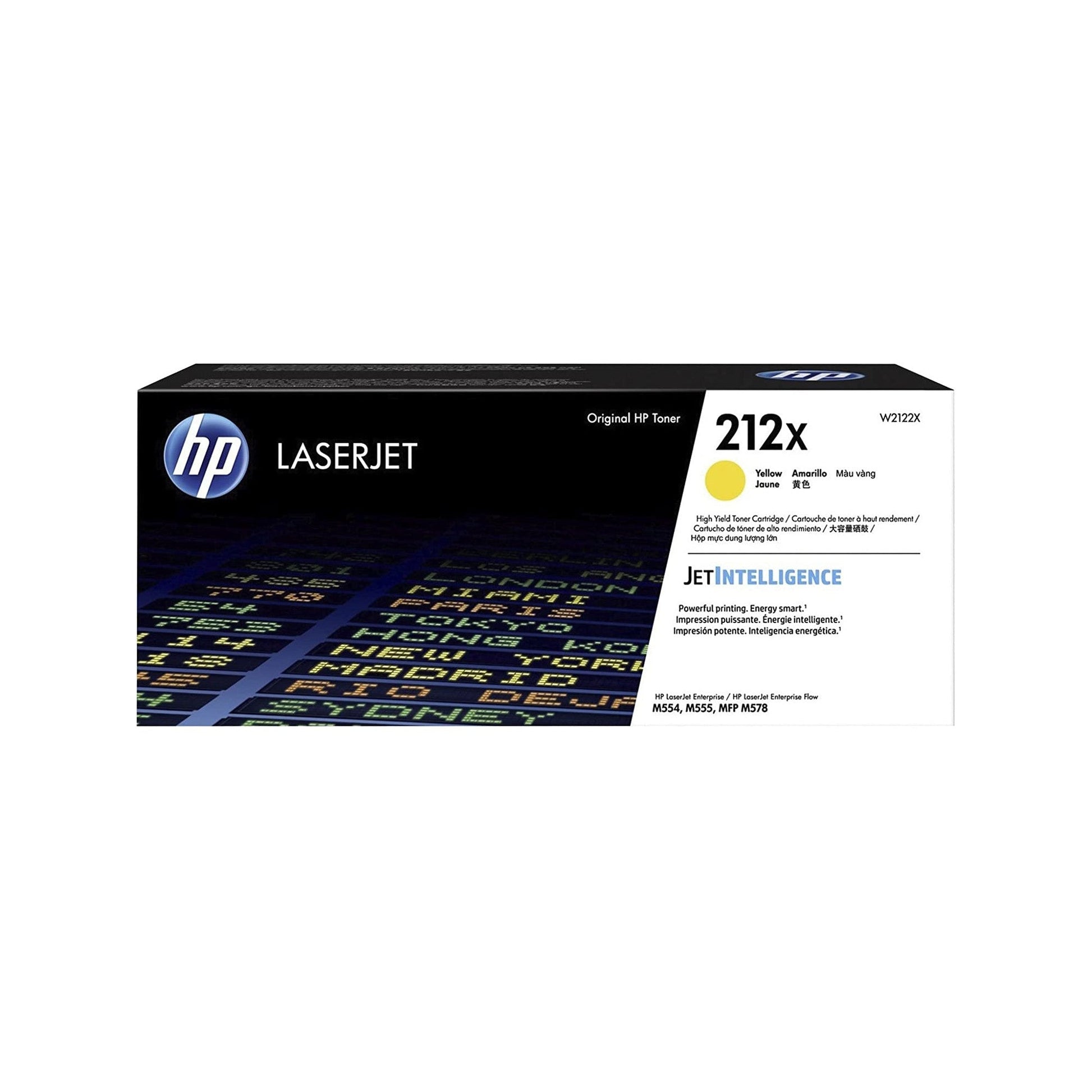 New, Pre-Owned, Original HP 212X High Yield Yellow Toner Cartridge, W2122X