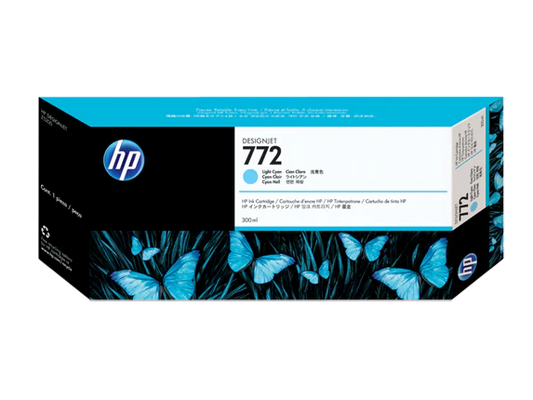 New, Pre-Owned - HP 772 300-ml Light Cyan DesignJet Ink Cartridge, CN632A