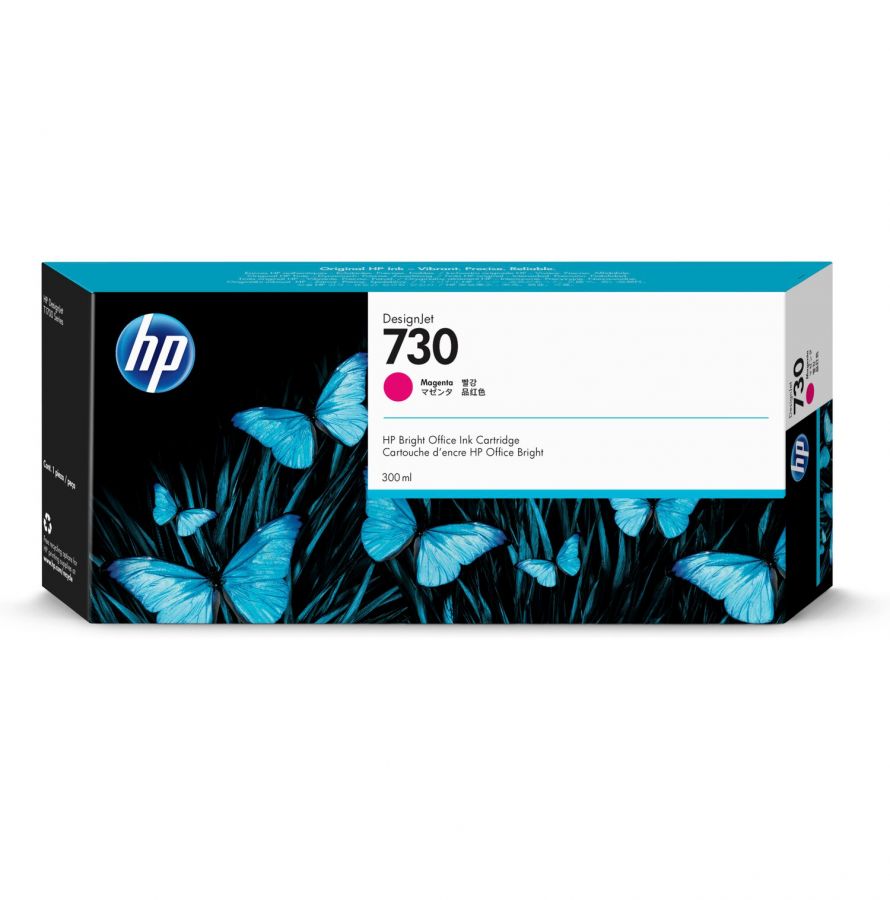 Original HP 730 300-ml (P2V69A) Magenta Ink Cartridge