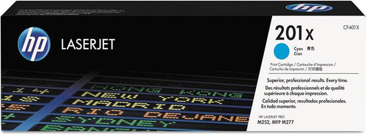 Genuine HP 201X High-Yield Cyan LaserJet Toner Cartridge