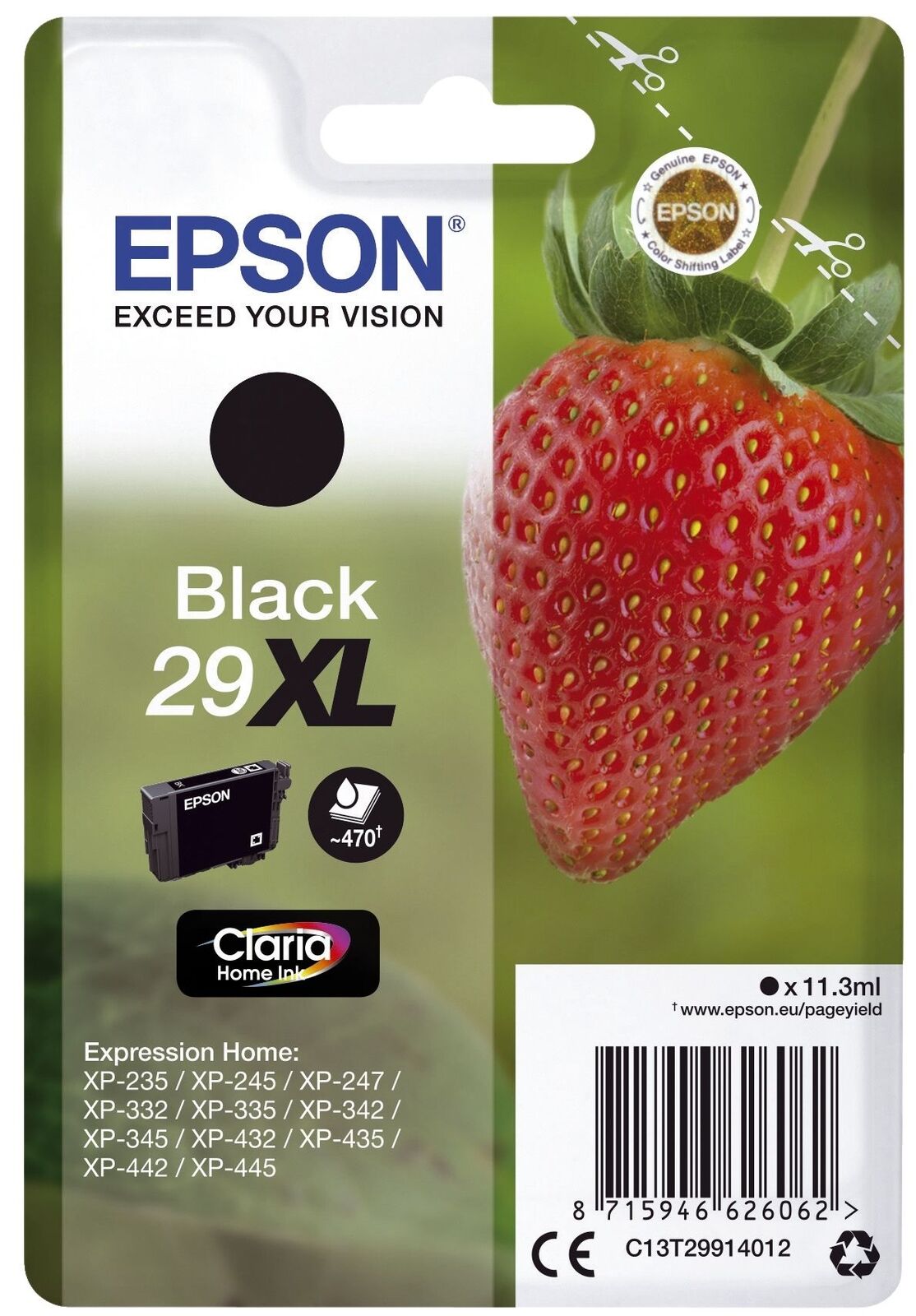 Epson 29XL Black Ink Cartridge, C13T299140