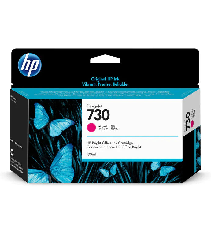 Original HP 730 130-ml (P2V63A) Magenta Ink Cartridge