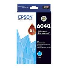 Original Epson 604XL High Yield Cyan Ink Cartridge