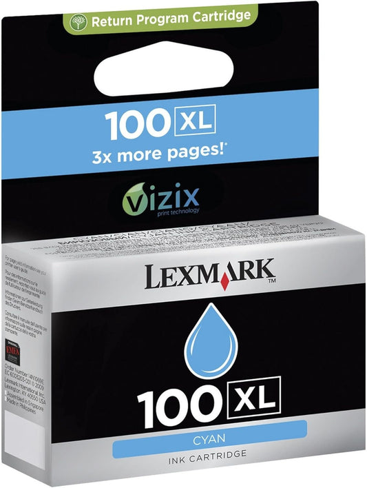 New, Pre-Owned - Lexmark 14N1093 100XL Cyan Ink Cartridge