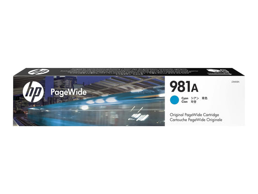 Genuine HP 981A Standard-Yield Cyan PageWide Cartridge
