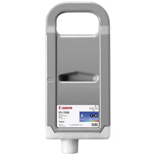 Genuine Canon PFI-706B High-Yield Blue Inkjet Cartridge