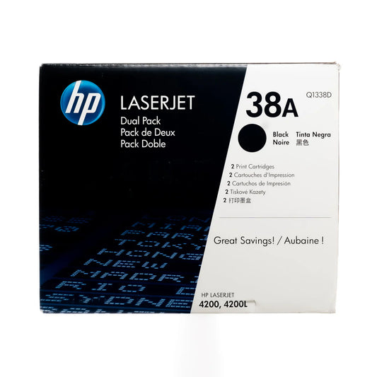 HP 38A Standard-Yield Black  LaserJet Dual Pack Toner Cartridge