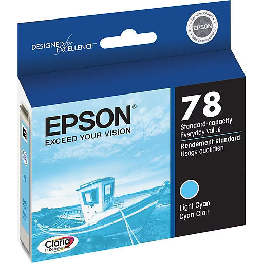 New Genuine Epson 78 (T0785) Light Cyan Ink Cartridge